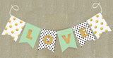 gold glitter banner love