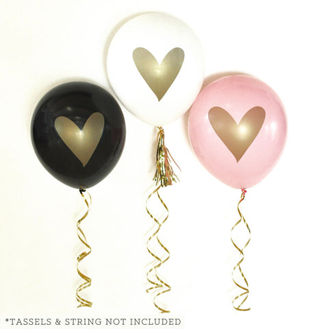 Gold Heart Party Balloons