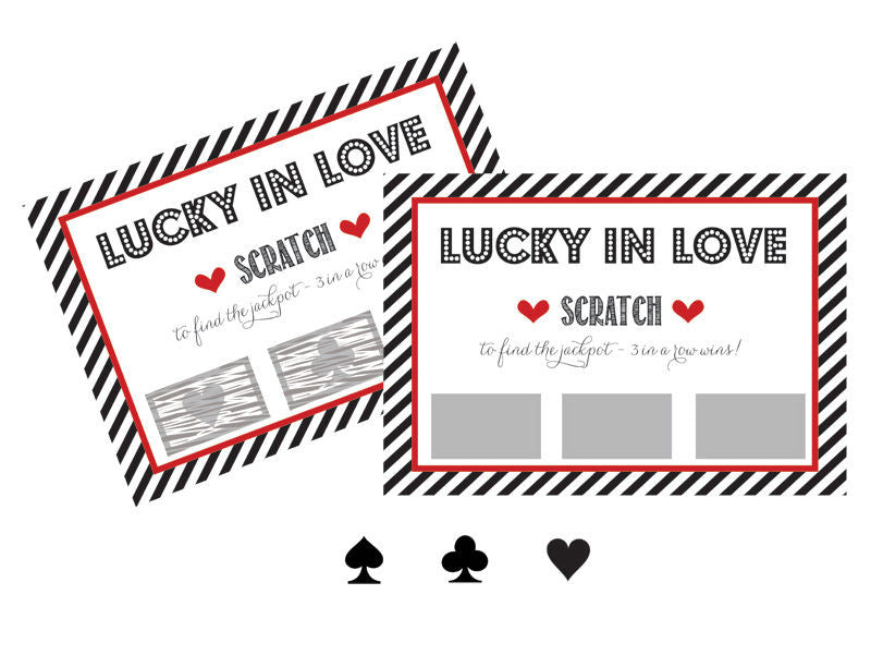 Lucky in Love Scratch Off Game Cards (Set of 12)