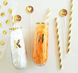 Monogrammed Stemless Champagne Glasses for Bridesmaids