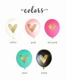 Gold Heart Party Balloons