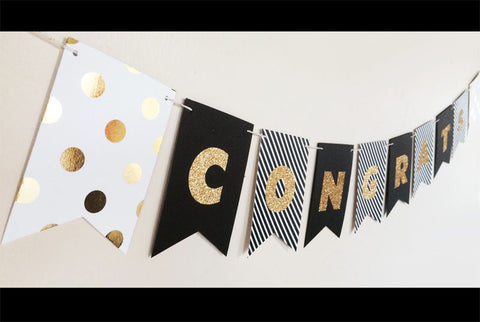 gold glitter banner