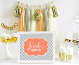 Bridal Shower Sign in Orange Theme