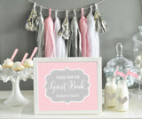 Pink and Gray Bridal Shower Sign