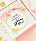 Gold Monogram bracelet for bride