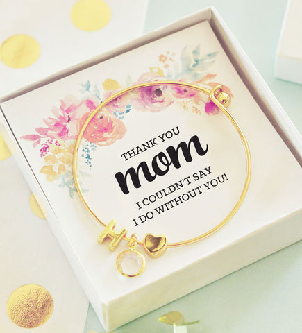 Mother of the Bride Bracelet - Gold Monogram