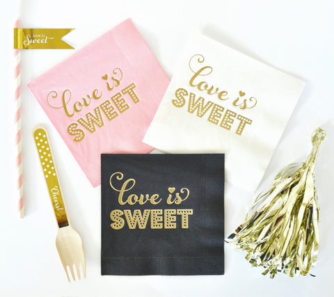 Love is sweet napkins