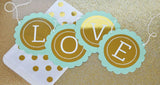 metallic foil scallop banner