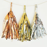 metallic mini tassel