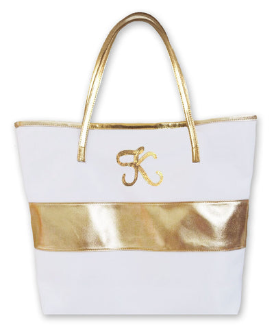 Monogram Gold Stripe Bag