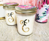 Monogram Mason Jar Candle with Citrus Scent