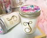 Monogram Mason Jar Candles Perfect Gifts for Bridesmaids