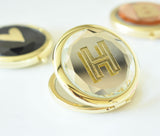 Monogrammed Compact Mirrors for Bridal Party