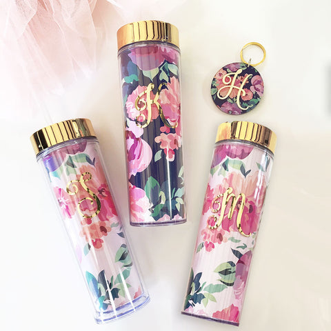 Monogrammed Tumbler (Floral)