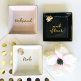 Ceramic Ring Dish with Bridal Title