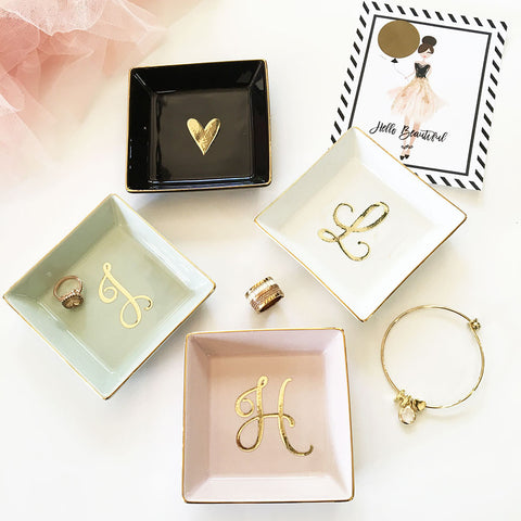 Monogrammed Ring Dish for Bridal Party