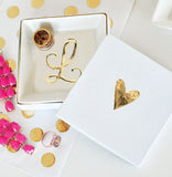 White Monogrammed Ring Dish