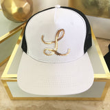 Monogrammed Trucker Hat in White