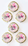 Personalized Compact Mirrors with Floral Design