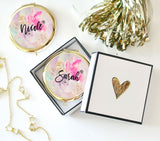 Personalized Compact Mirror for Bridesmaids