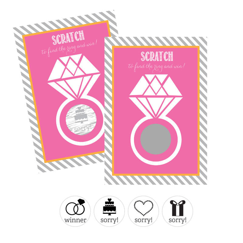 wedding ring scratch off game cards